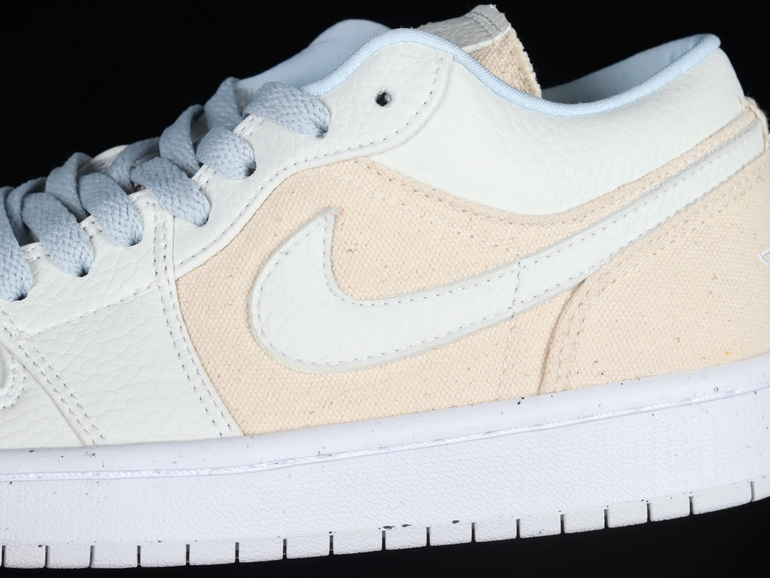 All categories Air Jordan Jordan series basketball shoes Air Jordan 1 Low Z version Air Jordan 1 Low "Canvas" AJ1 Joe 1 meter white canvas stitching low-top basketball shoes DQ4151-500